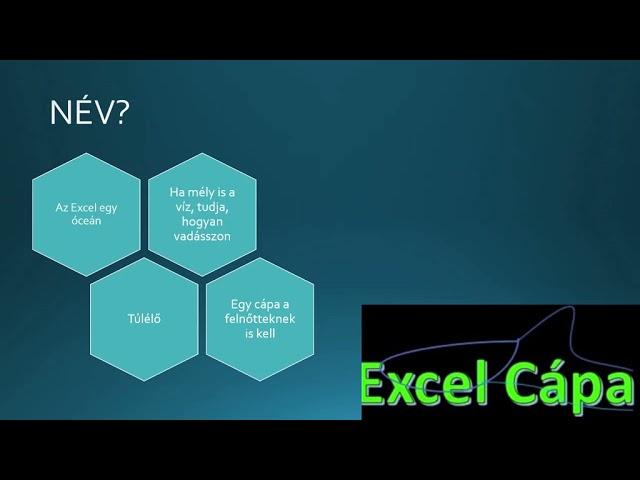 1 Excel Cápa bemutatkozás