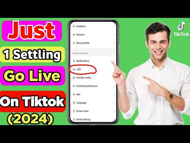 (just 1 setting)how to go live on tiktok in 2024 || go live on tiktok without a thousand followers