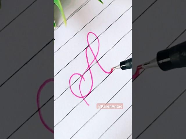 How Easily You Can Learn To Letter "A" #shorts #handwriting #handlettering #flourishing #pink