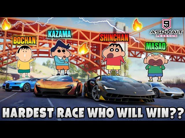 Shinchan vs kazama masao bochan in asphalt 9 legends  | who will win?  | shinchan plays asphalt 9