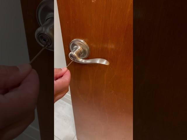 Easy!! Unlock Your Bathroom or Bedroom Door in Seconds #diy