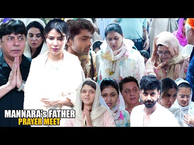 UNCUT | Mannara Chopra's Father Raman Rai Handa Prayer Meet | Abhishek Kumar,Khan Zaadi,Sara,Sudesh