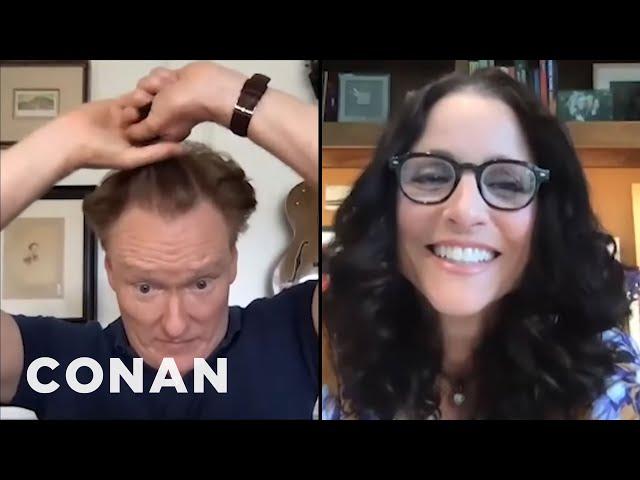 Julia Louis-Dreyfus Gives Conan Some Quarantine Beauty Tips | CONAN on TBS