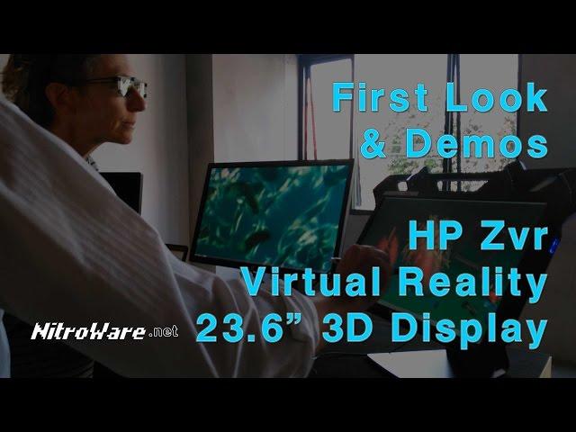 HP Zvr 3D Virtual Reality zSpace Monitor First Look and Hands-On Demos