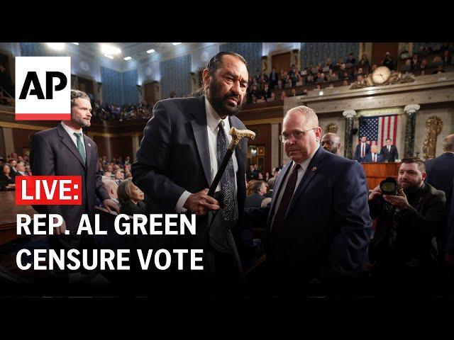 LIVE: House censures Al Green for disrupting Trump's address