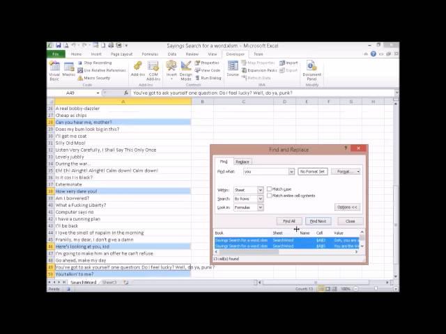 Macro recorder Does not Find-Excel Help by XLorate