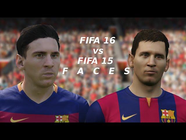 FIFA 16 vs FIFA 15 | Official Faces - FC.Barcelona - HD |Pirelli 7|