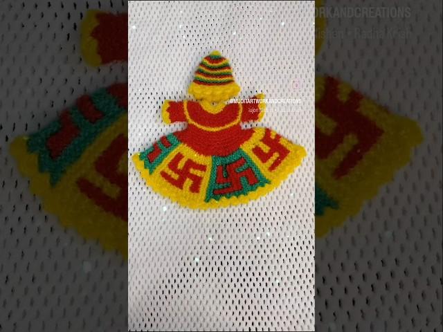 Swastik Design Woolen Dress for Laddu Gopal #laddugopal #laddugopaljiposhak #kanhajikiposhak