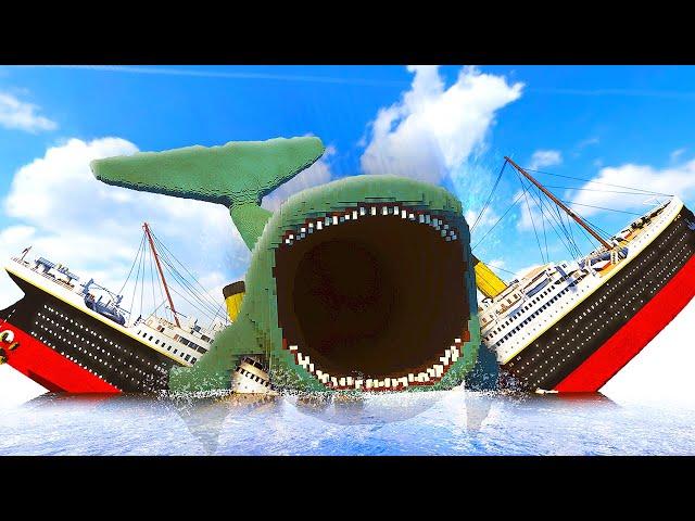 BLOOP Monster Sinks the Titanic - Teardown Mods Gameplay