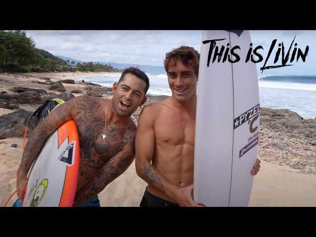 SURFING PUMPING WAVES ON NORTH SHORE WITH BLIILY, NATE, AND IVAN!