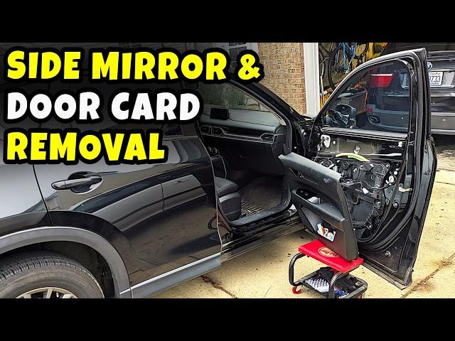 She hit a pole  | CX-5 side mirror replacement & door card removal