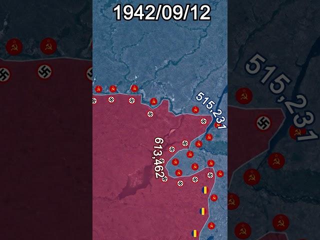 Battle of Stalingrad (WW2) *Every Day With Army Sizes* #shorts #animation #map