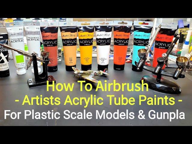 How To Airbrush Artist Acrylic Tube Paints For Plastic Models & Gunpla - Plus Room Update