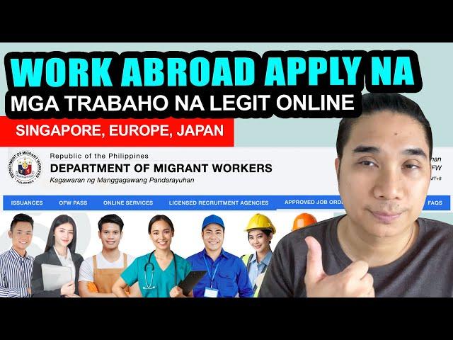 PAANO MAG WORK ABROAD JOBS FOR FILIPINOS ABROAD | POEA DMW JOB HIRING ONLINE 2024