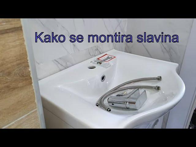 Kako se montira baterija ( slavina ) na umivaoniku.