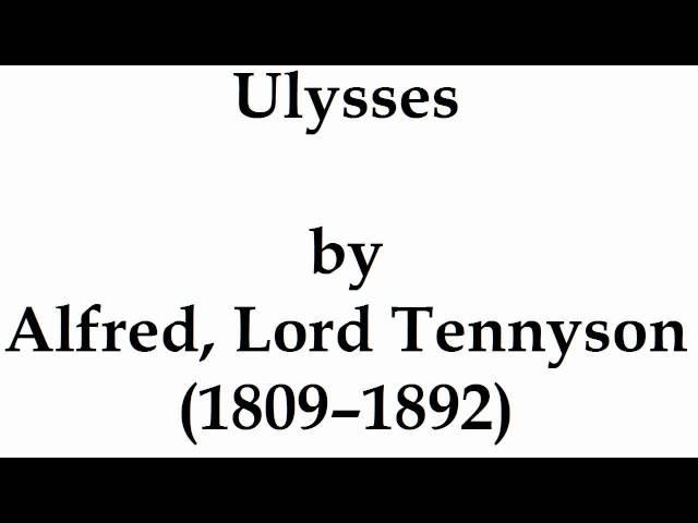 "Ulysses" by Alfred, Lord Tennyson (read by Tom O'Bedlam)