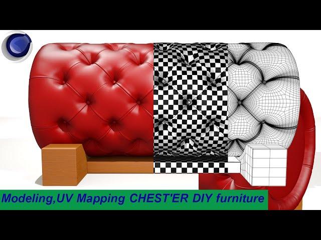 3D Modeling+UV MAPPING Tutorial   CHEST'ER DIY furnitur in CINEMA 4D