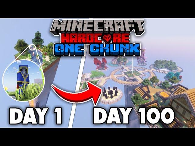 I Survived 100 Days on a SINGLE CHUNK in Minecraft