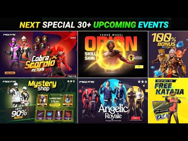 Upcoming Events In Free Fire l Free Fire New Event l Ff New Event l Scorpio Bundle Return Date