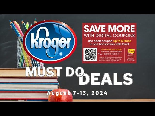 *7 FREEBIES* Kroger MUST DO Deals for 8/7-8/13 | 5x Digitals, 10 for $10, BOGO, & MORE