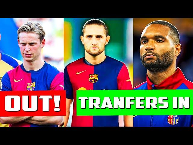 BARCELONA' TRANSFER REVOLUTION FOR 2025!  5 BIG PLAYERS OUT - 2  BIG TRANSFERS IN!