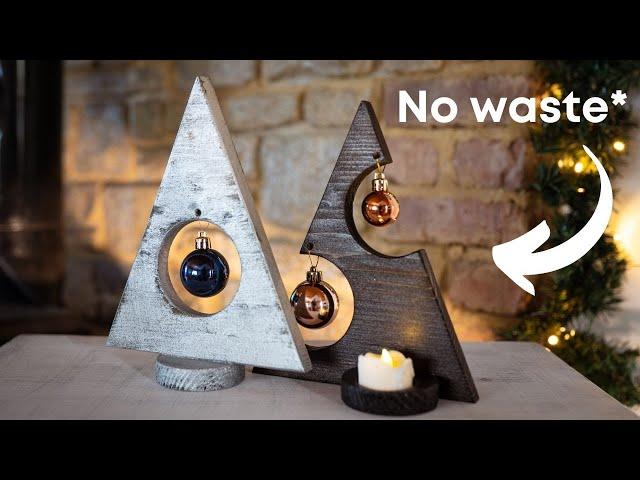 12 Wooden Christmas Trees from 4ft 9"x1" | 2 options | No waste* design.