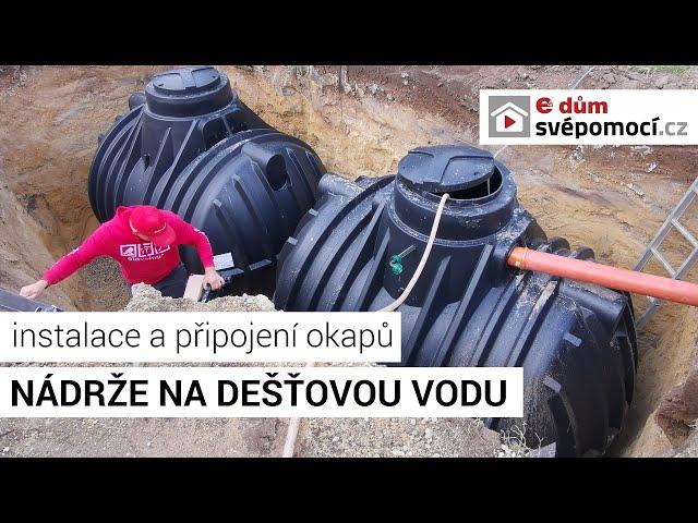 040# Nádrž na dešťovou vodu + připojení okapů | e4 dům svépomocí