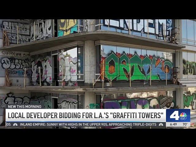 Local developer bidding for LA's 'Graffiti Towers'