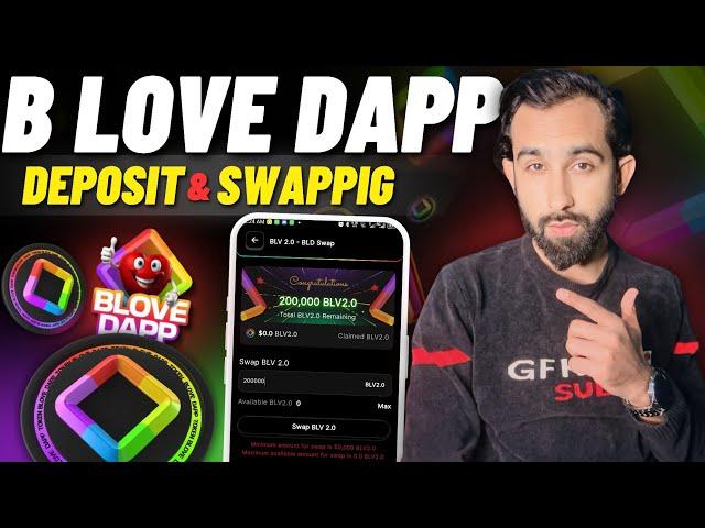 B Love Dapp Deposit & Swapping Process - B Love Dapp Staking with BLV Token