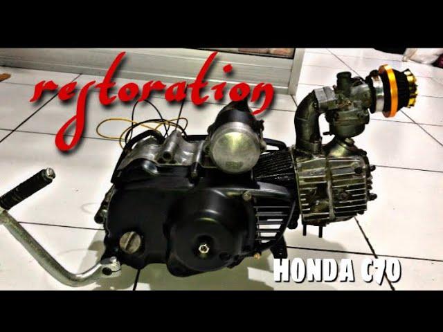 engine restoration HONDA C70| Hello Kitty's motorbike is too valuable if it was dispose