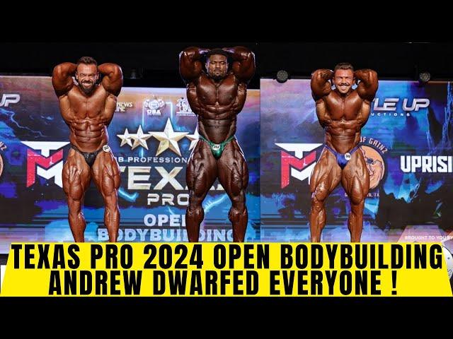 Texas Pro 2024 open bodybuilding prejudging + Andrew Jacked dwarfs + Samson's reaction to Andrew