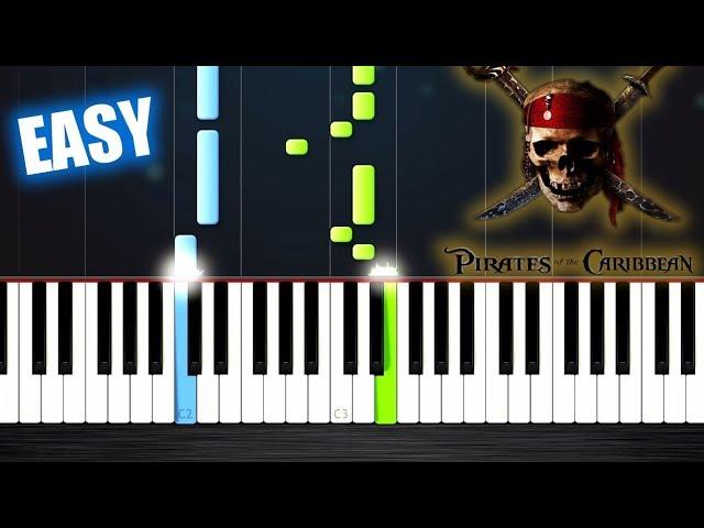 He's a Pirate - EASY Piano Tutorial by PlutaX