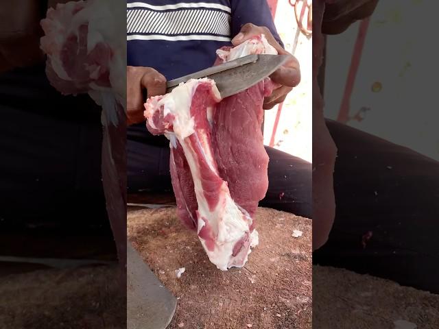 Leg big meat piece joint cutting #food #streetfood