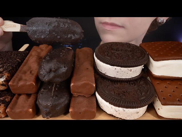 ASMR Oreo Cookies & Cream Chocolate Candy Ice Cream *Snickers, Twix, Oreo Cookie Sandwich 먹방