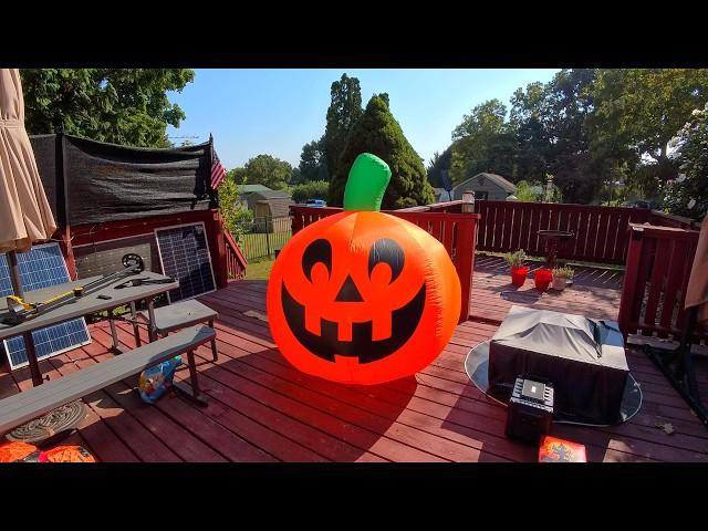 Lumiwind 5FT Giant Halloween Inflatables Pumpkin Outdoor Decorations, Blow Up Yard Decoration