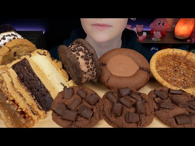 ASMR Chocolate Desserts *Cake Cookies, Ice Cream Cookie Sandwich, Cheesecake Brownie Pecan Pie 먹방