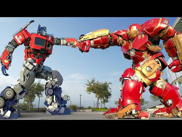 Transformers: Rise of The Beasts - Optimus Prime vs Iron Man - Fight Scene [HD]