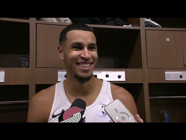 Kris Murray Postgame Interview | Portland Trail Blazers 115, Detroit Pistons 118