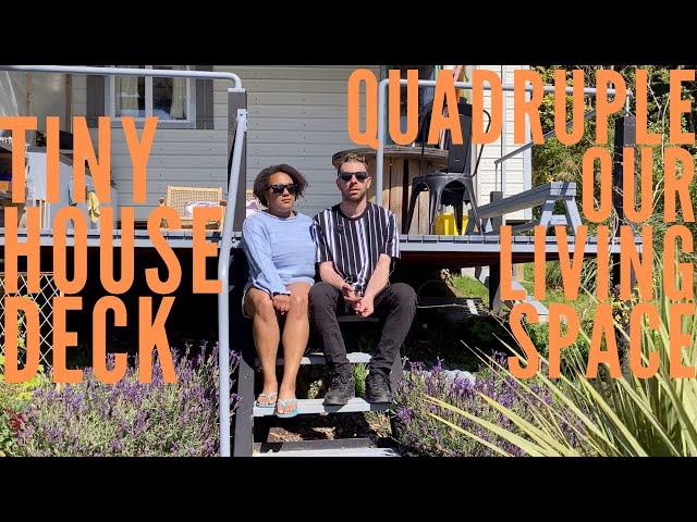 We Built a Covered Porch for Our Tiny House in the BUSH and Quadrupled our Living Space!