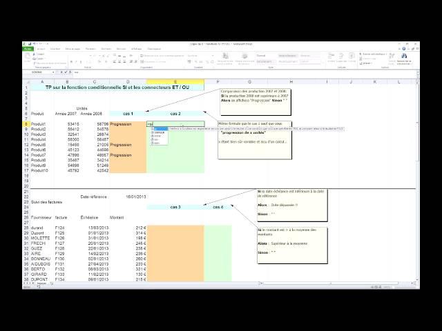 Excel 2010 - Fonction SI (simple)