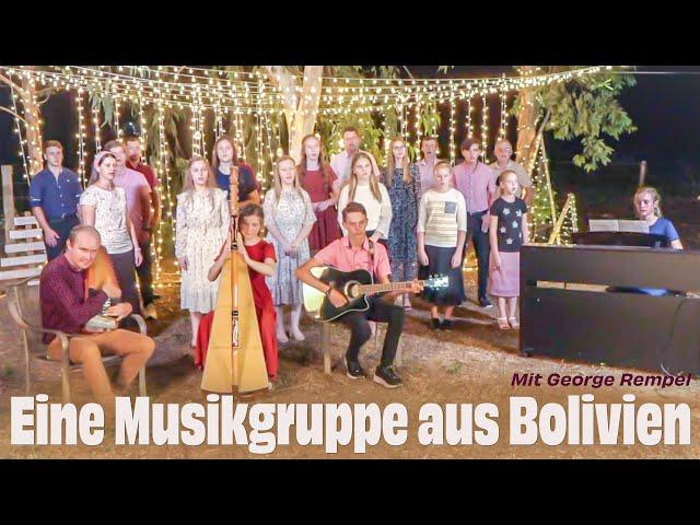 Eine Musikgruppe aus Bolivien