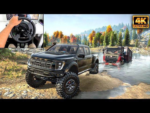 Ford F-150 Raptor R | Truck Recovery | SnowRunner | Thrustmaster T300RS gameplay