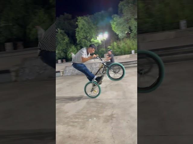 Icepick manual to barspin #viral #bike #bmxtricks #rideordie #bmxpro