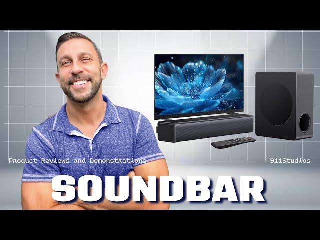 Geoyeao Sound Bar with Subwoofer!  Unleash Powerful Sound!