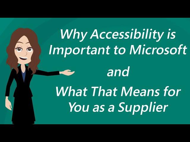 Accessibility expectations and resources for Suppliers