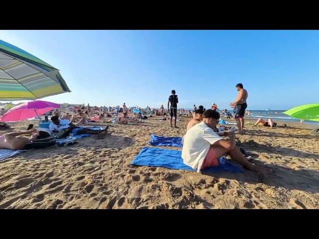 Barcelona - Spain · 4K · Barceloneta Hot Summer Holidays Beach Life Walk ️️