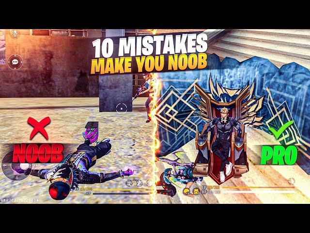 Top 10 Mistakes That Make You NOOB | Noob To Pro Tips And Tricks | Free Fire