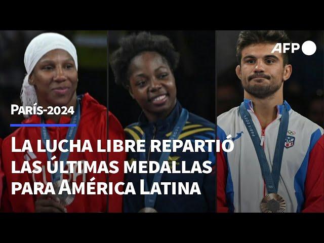 Colombia, Cuba y Puerto Rico ganan medallas en el cierre de la lucha libre de París-2024 | AFP