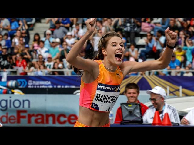 Yaroslava Mahuchikh breaks 37-YEAR-OLD World Record in high jump | Diamond League Paris | NBC Sports