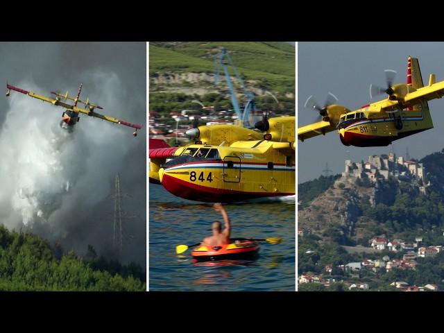 FIREFIGHTING PLANES IN ACTION! - Canadair CL-415 - Croatian Air Force